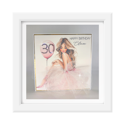 Beautiful 3D Tulle Personalised Birthday Card
