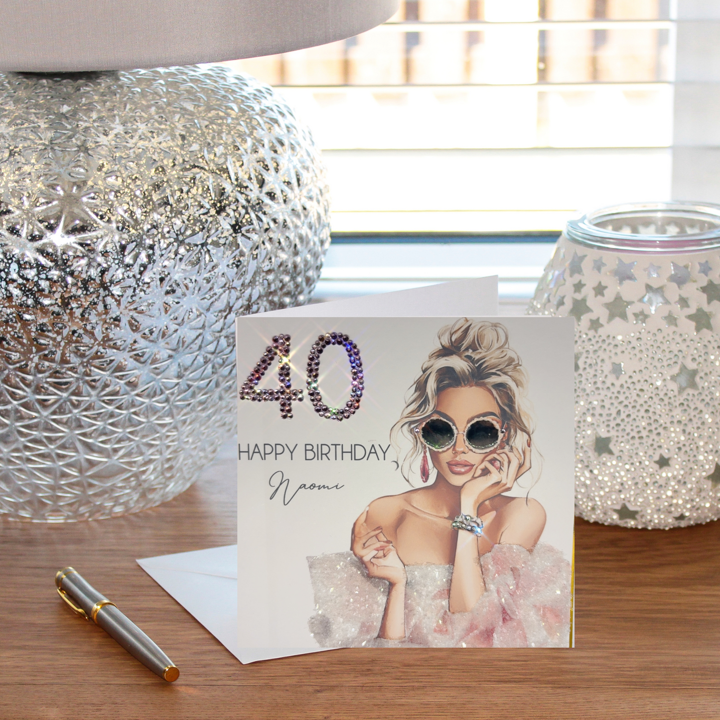Stylish Milestone Personalised Birthday Card for Her