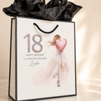 Luxury Personalised 18th Birthday Crystal Card for Daughter