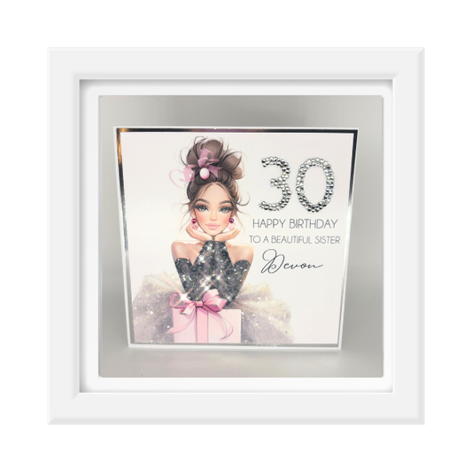 Pretty Personalised Milestone Birthday Card for Her