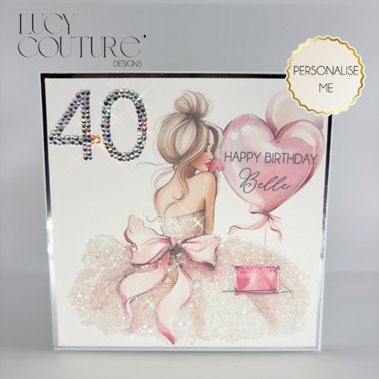 Luxury Hand Made Personalised Milestone Birthday Card For Her