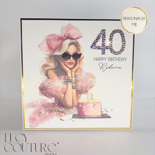 Beautiful Personalised Milestone  Birthday Card for Her