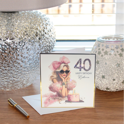 Beautiful Personalised Milestone  Birthday Card for Her