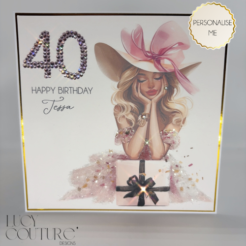 Elegant Milestone Personalised Birthday Card for Her