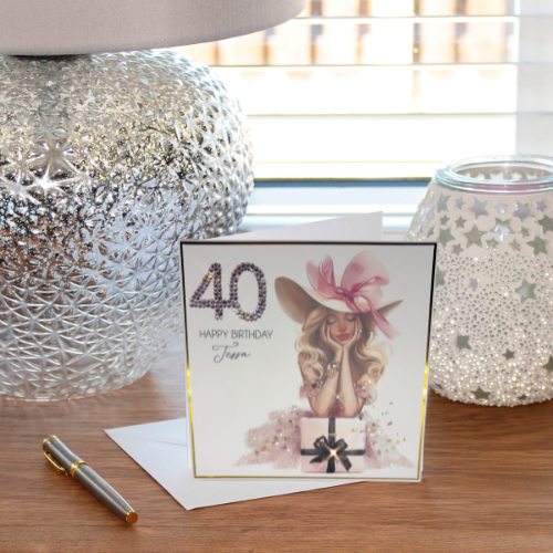Elegant Milestone Personalised Birthday Card for Her