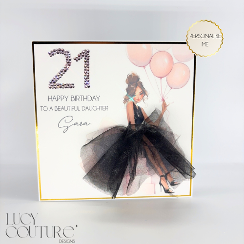 Beautiful Personalised Milestone Birthday Card for Her