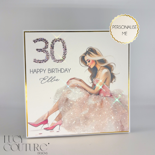 Stunning Milestone Personalised Birthday Card for Her