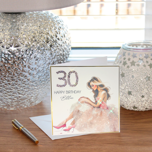 Stunning Milestone Personalised Birthday Card for Her