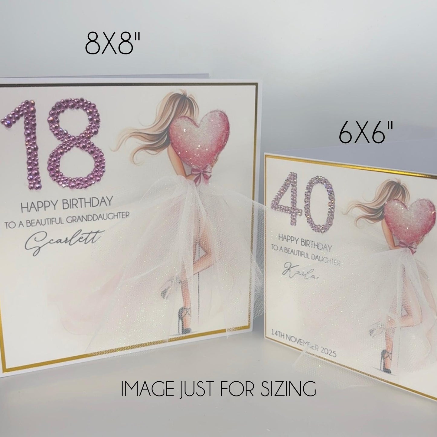Stylish Milestone Personalised Birthday Card for Her