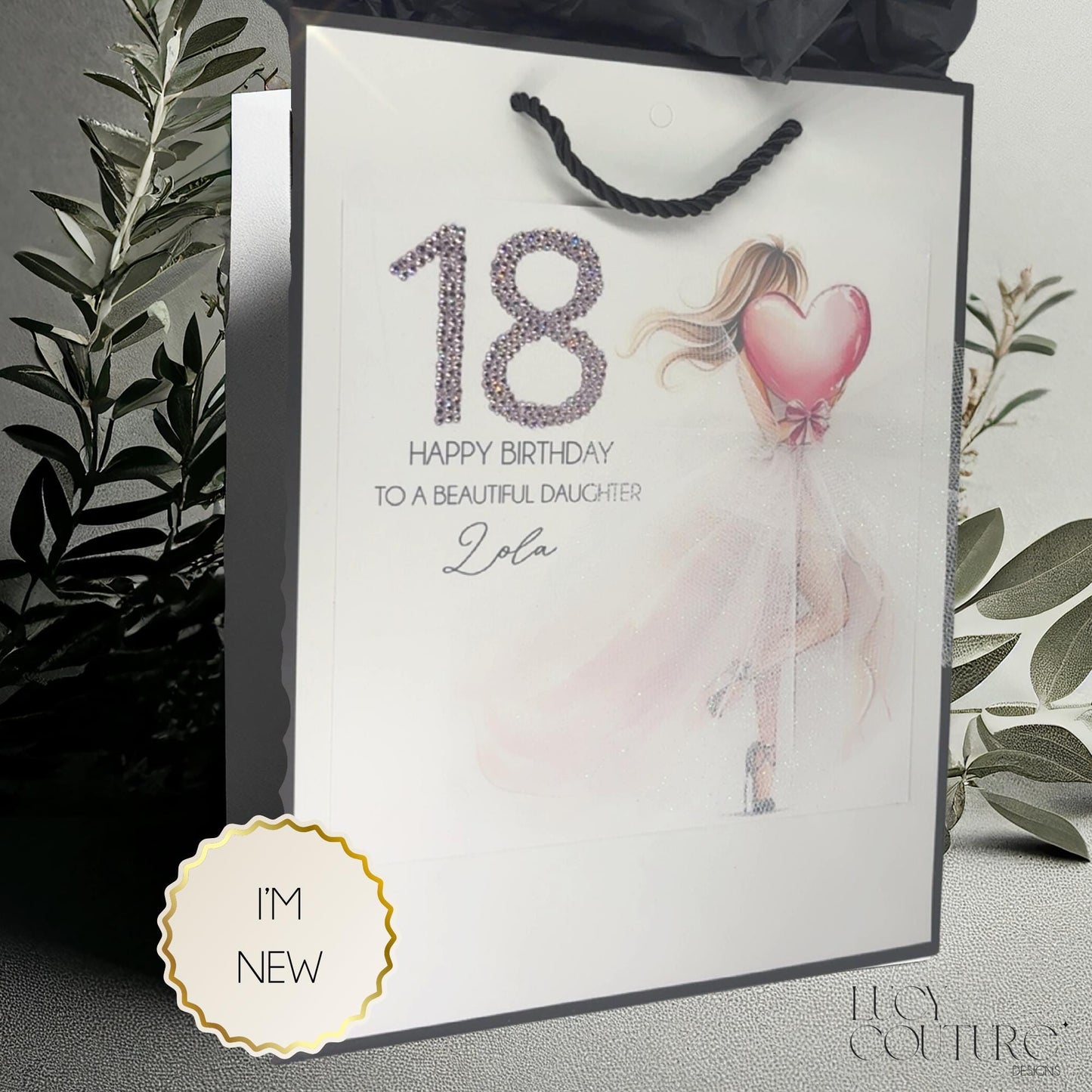 Stylish Milestone Personalised Birthday Card for Her