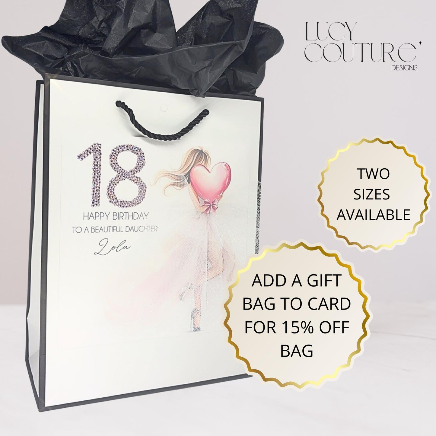 Stylish Milestone Personalised Birthday Card for Her