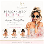 Luxury Personalised 30th Birthday Crystal Card for Her – detail view 2