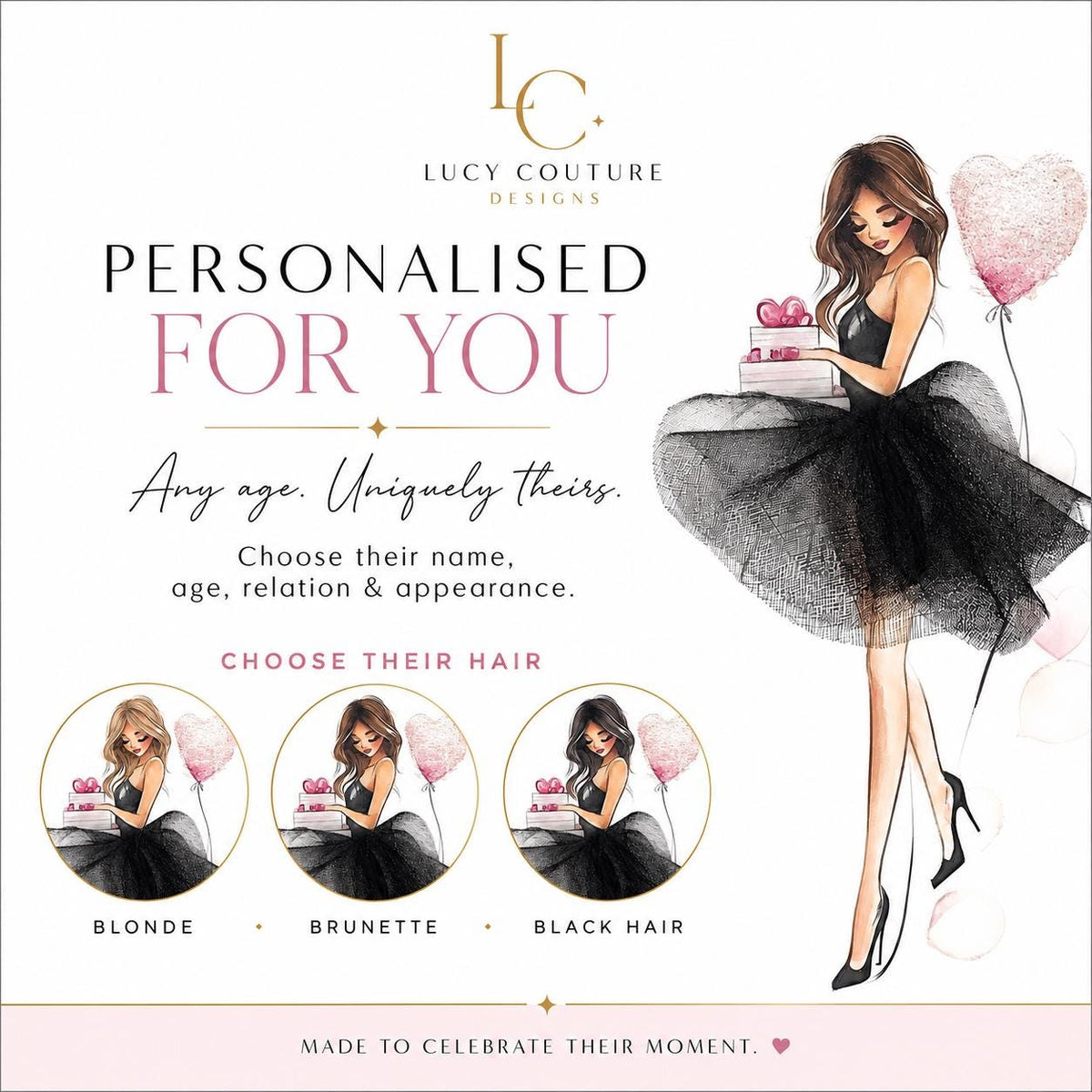 Luxury Personalised 21st Birthday Crystal Card for Her – detail view 2