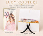 Luxury Personalised 30th Birthday Crystal Card – Glamorous Design – detail view 10