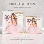 Luxury Personalised 30th Birthday Crystal Card – Glamorous Design – detail view 4
