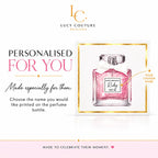 Luxury Personalised Perfume Bottle Birthday Card for Her – detail view 3