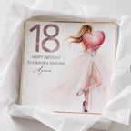 Luxury Personalised 21st Birthday Crystal Card – Milestone Design – detail view 8