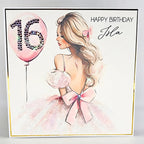 Personalised Sweet 16 Crystal Birthday Card for Her – detail view 2