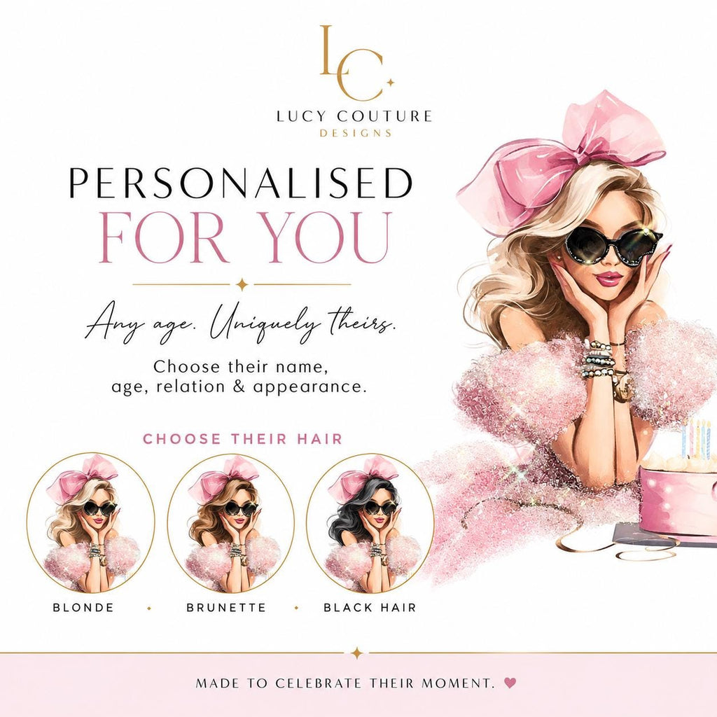 Luxury Personalised 40th Birthday Crystal Card – Milestone Design – detail view 4