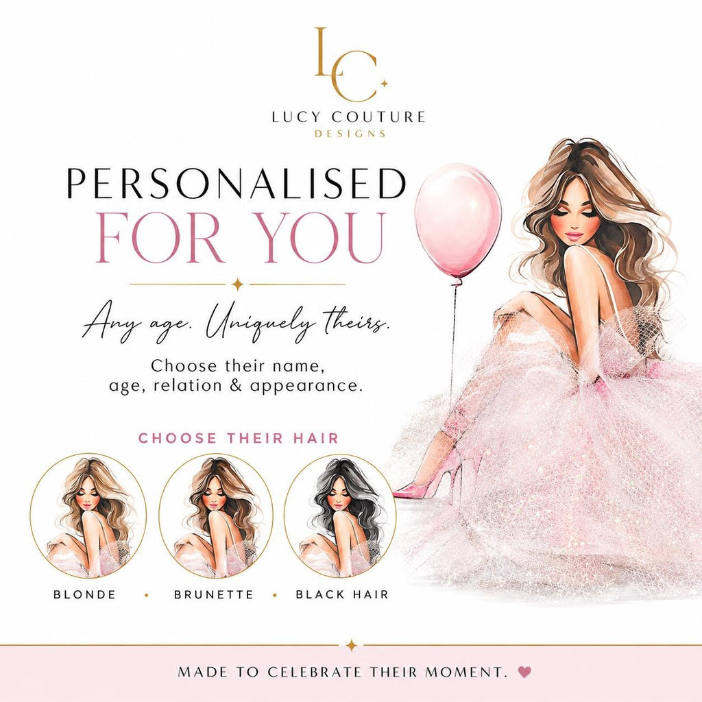 Luxury Personalised 30th Birthday Crystal Card – Glamorous Design – detail view 3