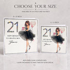 Luxury Personalised 21st Birthday Crystal Card for Her – detail view 4