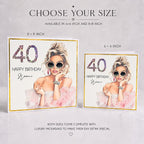 Luxury Personalised 30th Birthday Crystal Card for Her – detail view 4