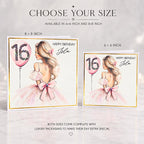 Personalised Sweet 16 Crystal Birthday Card for Her – detail view 4