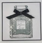 Personalised Perfume Bottle Birthday Card for Mum, Sister or Friend – detail view 2
