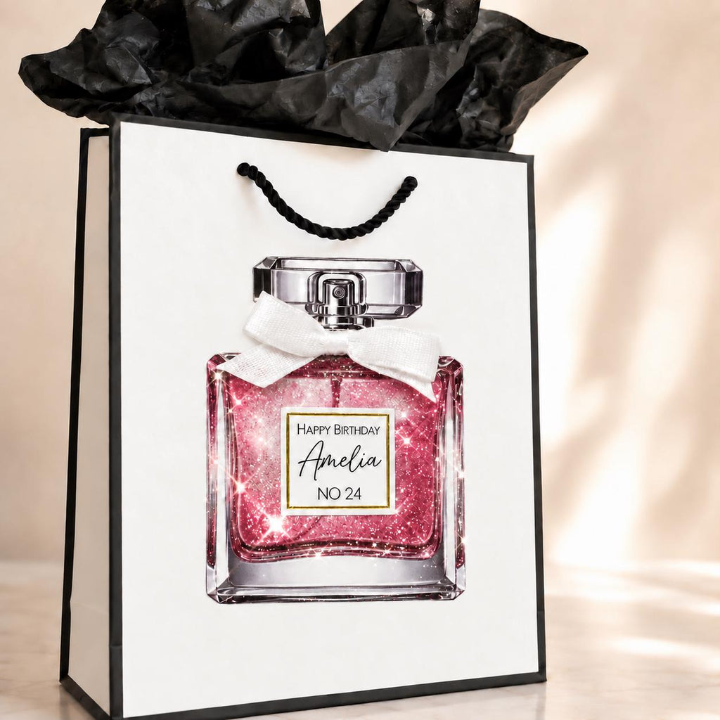 Luxury Personalised Perfume Bottle Birthday Card for Her – detail view 10