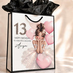 Elegant 13th Birthday Card for Daughter, Sister, Friends 13th Personalized Handmade Card