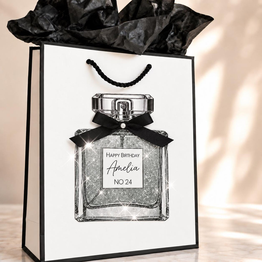 Personalised Perfume Bottle Birthday Card for Mum, Sister or Friend – detail view 10