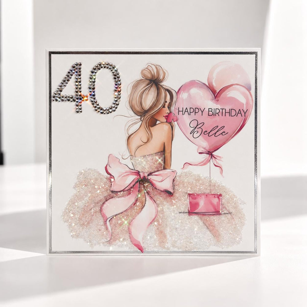 40th Birthday Crystal Card