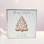 Personalised 3D Luxury Christmas Card | Sparkly Christmas Tree Cookie Ornament | Custom Family Name Holiday Card | Handmade Festive Greeting – photo 1