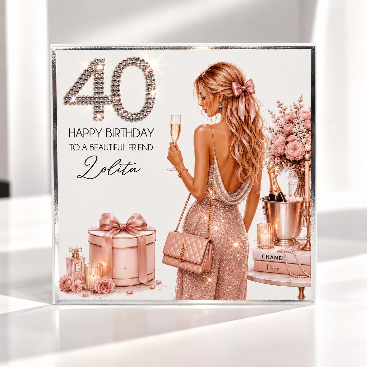 Luxury Personalised Birthday Card for Her, Daughter, Sister, Granddaughter Milestone Keepsake – photo 1