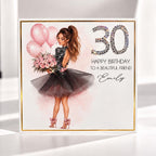Luxury Personalised Birthday Card for Her, Daughter, Sister, Granddaughter Milestone Keepsake – photo 1