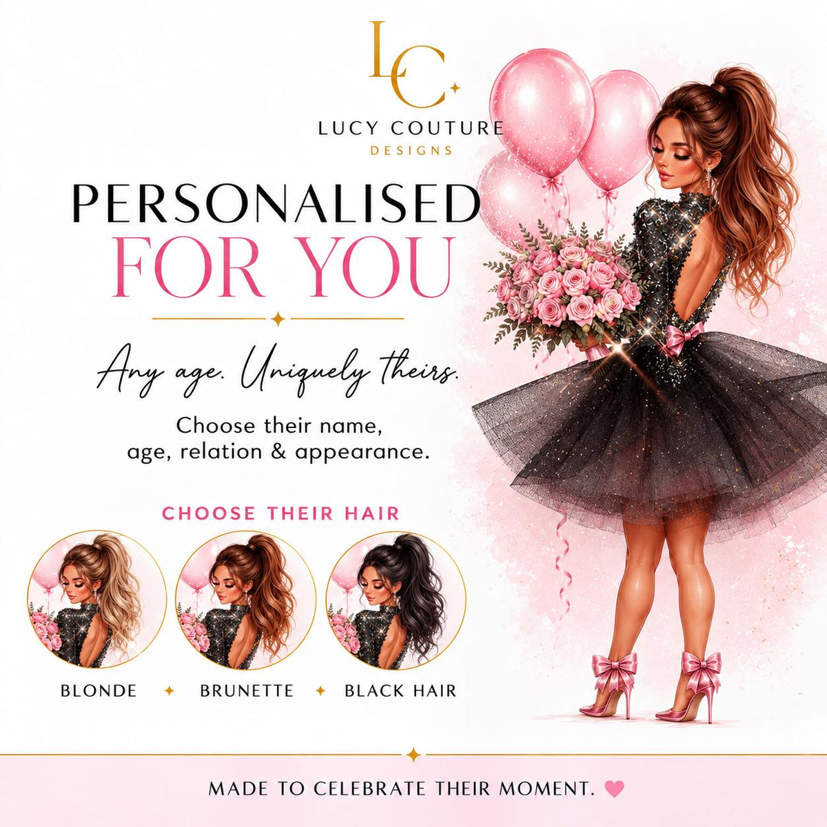 Luxury Personalised Birthday Card for Her, Daughter, Sister, Granddaughter Milestone Keepsake – photo 2