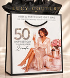 Personalised Birthday Card for Her, Any Age, Luxury Handmade Crystal Keepsake milestone Card – photo 12