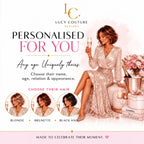 Personalised Birthday Card for Her, Any Age, Luxury Handmade Crystal Keepsake milestone Card – photo 2