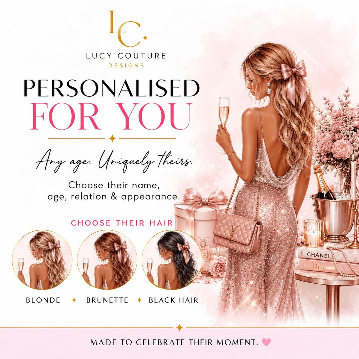 Luxury Personalised Birthday Card for Her, Daughter, Sister, Granddaughter Milestone Keepsake – photo 2