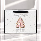 Personalised 3D Luxury Christmas Card | Sparkly Christmas Tree Cookie Ornament | Custom Family Name Holiday Card | Handmade Festive Greeting – photo 2