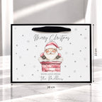 Personalised 3D Luxury Christmas Card | Sparkly Santa in Chimney Ornament | Custom Family Name Holiday Card | Handmade Festive Greeting – photo 2