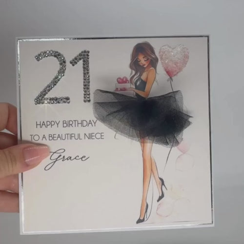 Beautiful Hand Made Personalised Milestone Birthday Card For Her