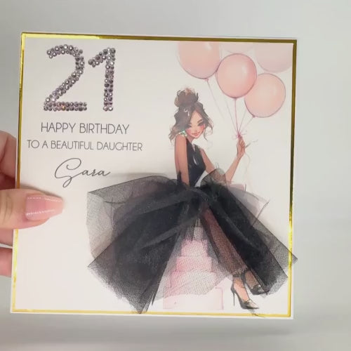 Beautiful Personalised Milestone Birthday Card for Her