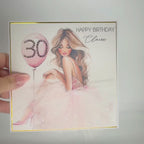 Luxury Personalised 30th Birthday Crystal Card