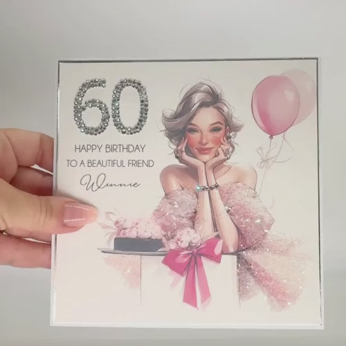 Beautiful Personalised Birthday Card for Her