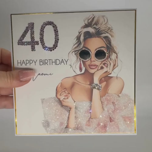 Stylish Milestone Personalised Birthday Card for Her