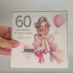 Luxury Personalised 60th Birthday Crystal Card