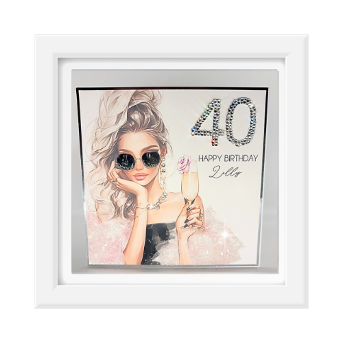 Stylish Personalised Milestone Birthday Card for Her